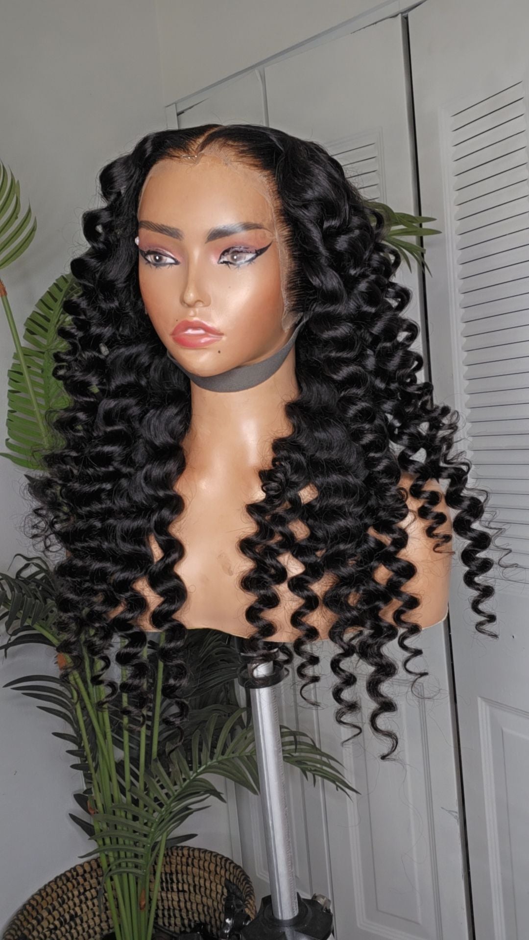 CURLY GODDESS (180% density 13×6 Hd lace Frontal Factory made Styled Wig)